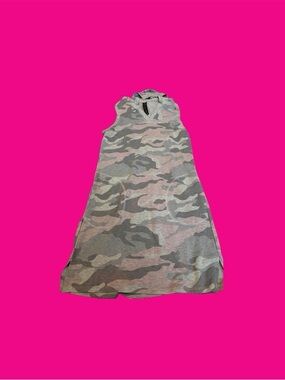 RBX Green Camo Sleeveless Hooded Dress
